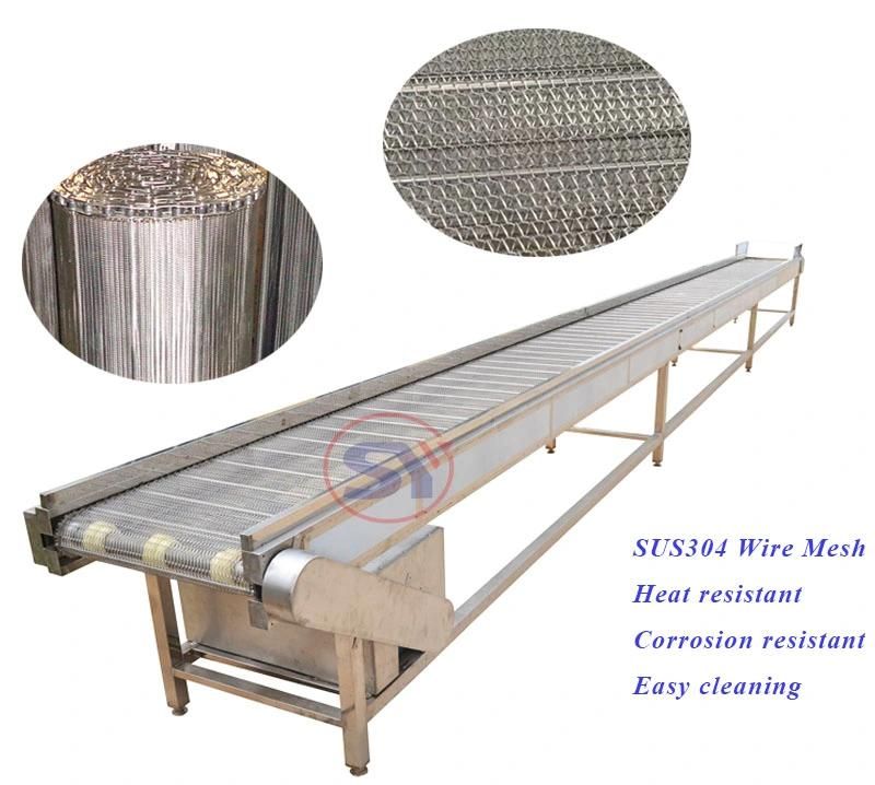 Linear Stainless Steel Wire Net Belt Conveyor for Building Material