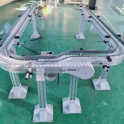 Flat Plastic Flexible Chain Conveyor Customize Conveyor Machines