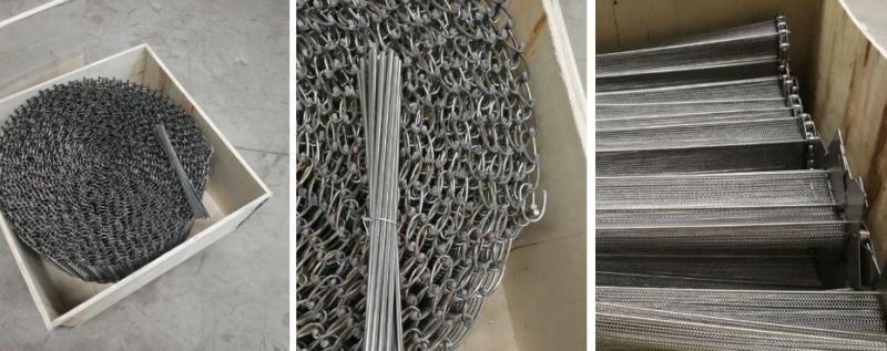 Stainless Steel Spiral Wire Gird Fabric Chain Link Conveyor Belt