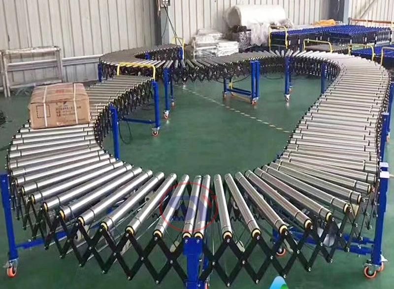 Powered Turning Tapered Roller Conveyer for Combining Conveyor Line