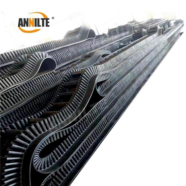 Annilte Cement Plant 90 Degrees Corrugated Sidewall Rubber Conveyor Belt