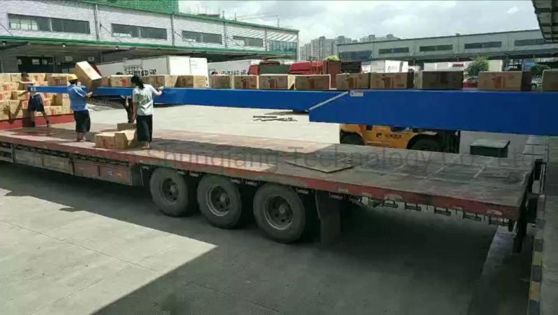 Customized Flat Extendable Mobile Telescopic Belt Conveyor for Lorry Unloading