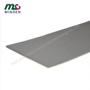 Factory Grey PVC/PU/Pvk Light Duty Industrial Conveyor/Transmission Belting/Belt with Straight Stripe Pattern