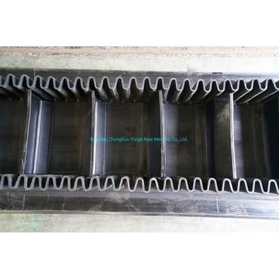 90 Degree Inclined Sidewall Conveyor Belting with High Rubber Cover Grade for Steel Plants