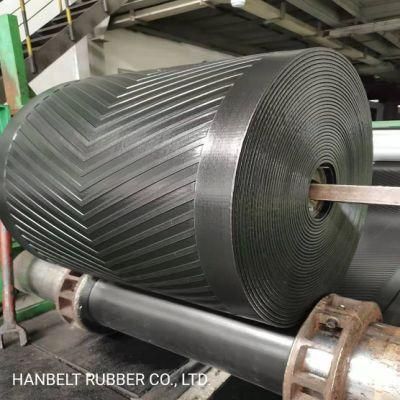 Chevron Pattern Ep Multiply Rubber Conveyor Belt for Industrial