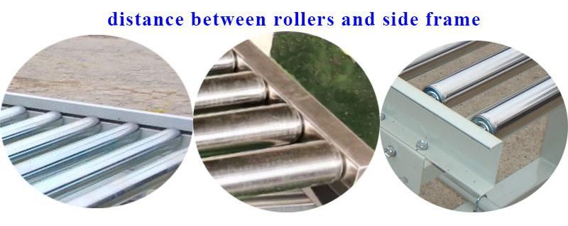 Linear&Horizontal Roll Roller Conveyor with Adjustable Height Guardrail