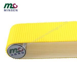 Factory High Quality Yellow Pattern Rough Surface PVC Antiskid Conveyor Belt Wear-Resistant Pipeline Conveyor Belt Customized