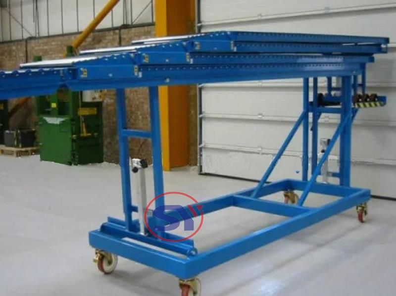 Truck Unloading Equipment Extended Telescopic Roller Conveyor Loader