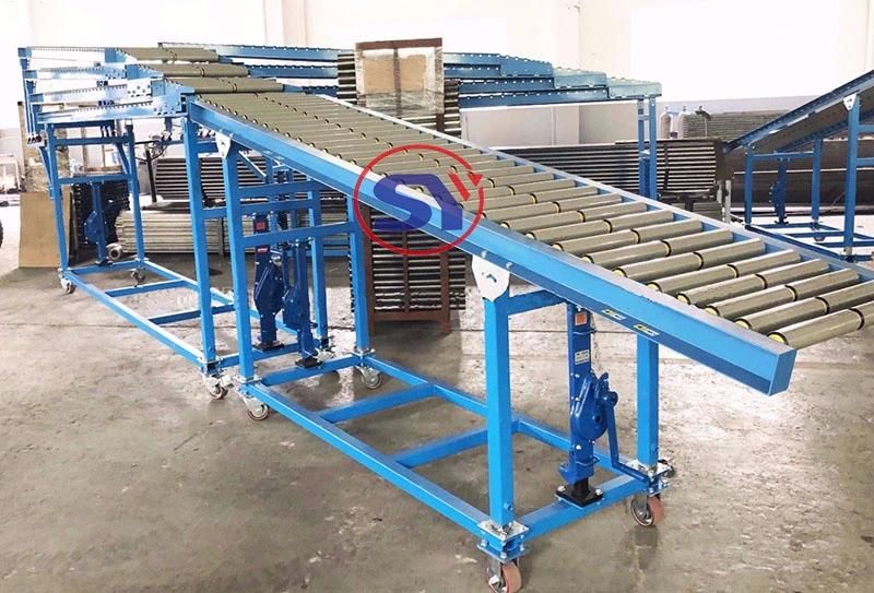 Truck Loader Foldable Collapsable Telescopic Conveyor Roller for Offloading&Unloading Cargo