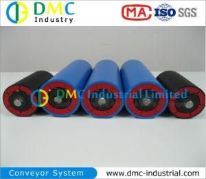 133mm Diameter Conveyor System HDPE Conveyor Idlers Blue Conveyor Rollers