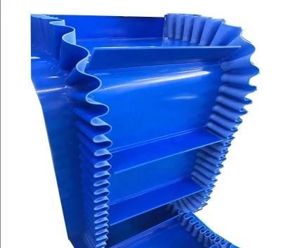 Food Grade PU/PVC Sidewall Cleats Conveyor Belt Add Baffle for Light Industry