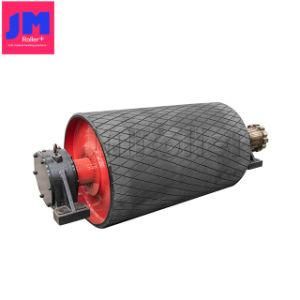 Conveyor Motorized Pulley Head Drum Tail Pulley Rubber Coated