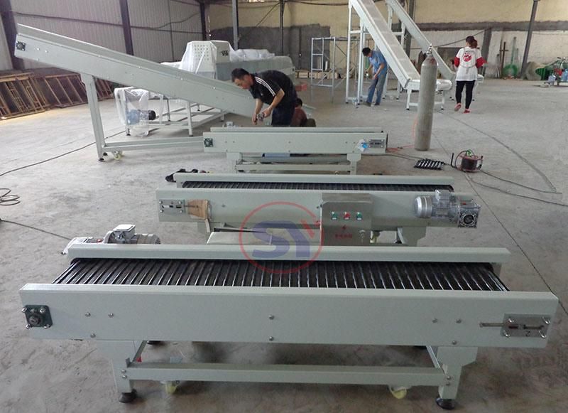 Modular Plastic Salt Chain Conveyor with Adjust Guardrail