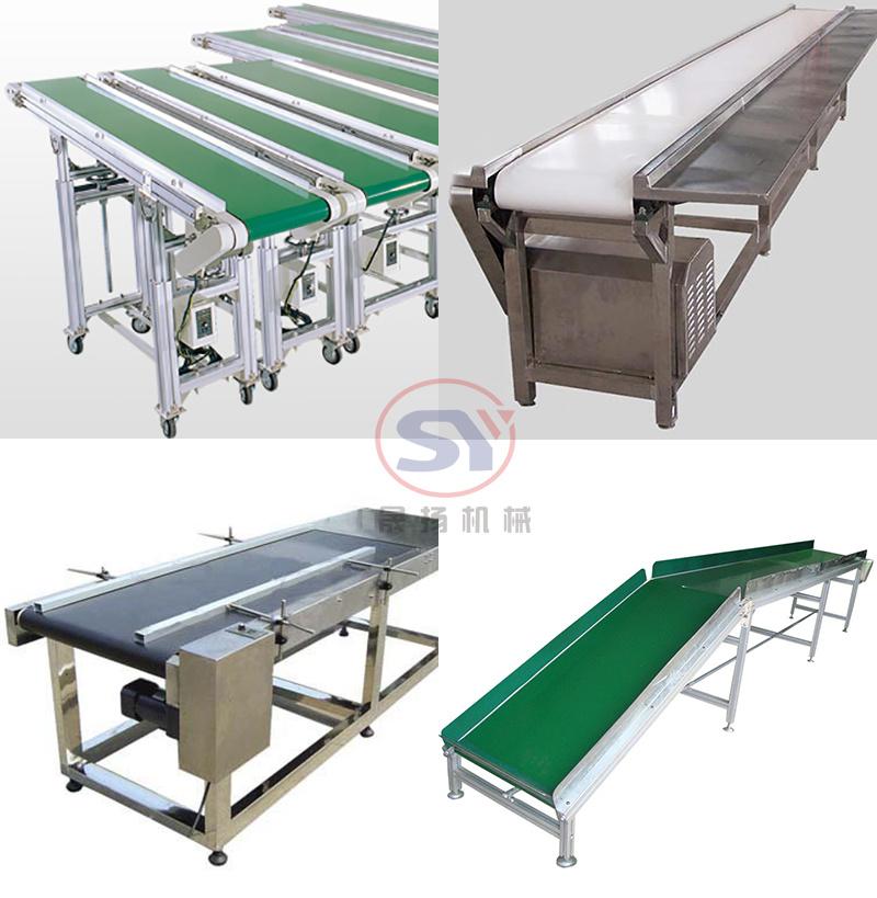 Industrial Cake Candy Automation PVC PU Rubber Timing Belt Turning Conveyor Machine