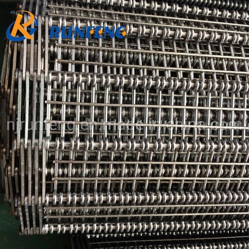 Eye Link Wire Ring Conveyor Belt for Hot Treatment, Drying, Tunnel Oven, Baking, Freezing, Heating, Frying