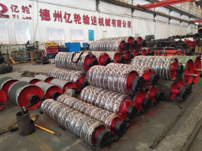 Mining Conveyor Belt Conveyor Drive Pulley Drum with Rubber & Ceramic Pulley Lagging Sheet