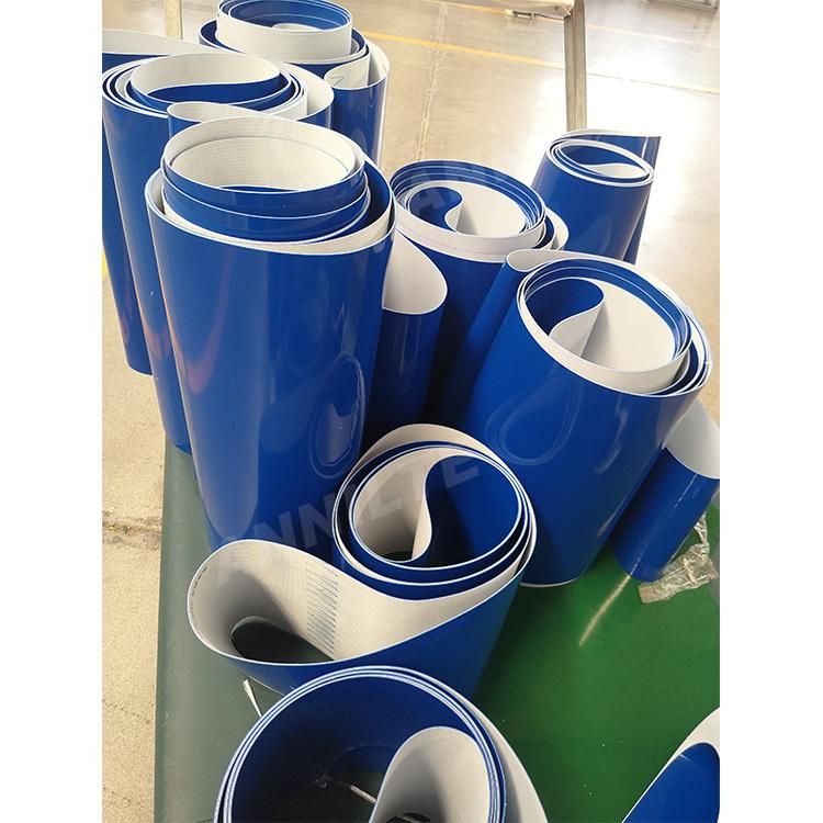 Annilte Blue PVC Conveyor Belt with Flat Surface for Light Goods Conveying