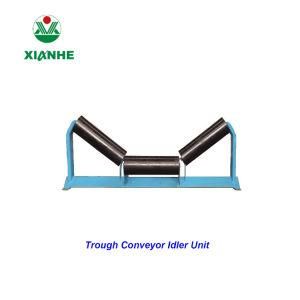 Trough Idler Assembly Belt Conveyor Roller Idler Unit with Frame
