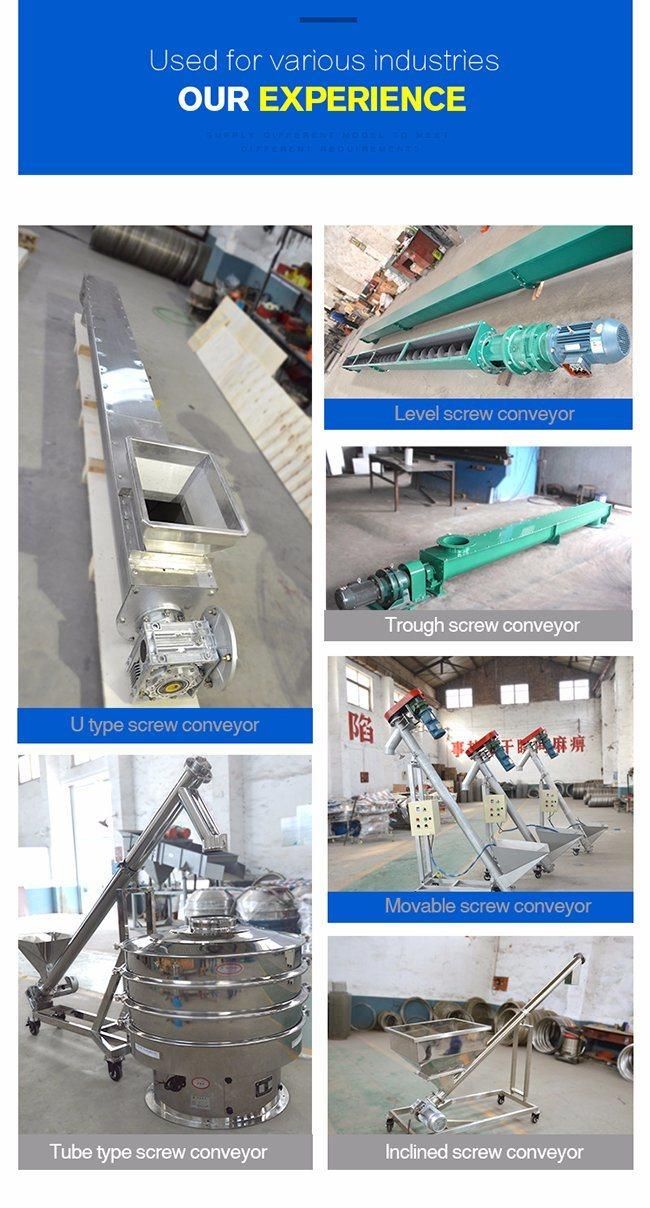 Professional Tube Pipe Type Dry Material Poultry Feed Pellet Powder Coating Screw Conveyor Feeder