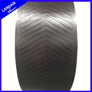 Custom-Made Industrial Rubber Patterned Conveyer Belt for Grain, Sand