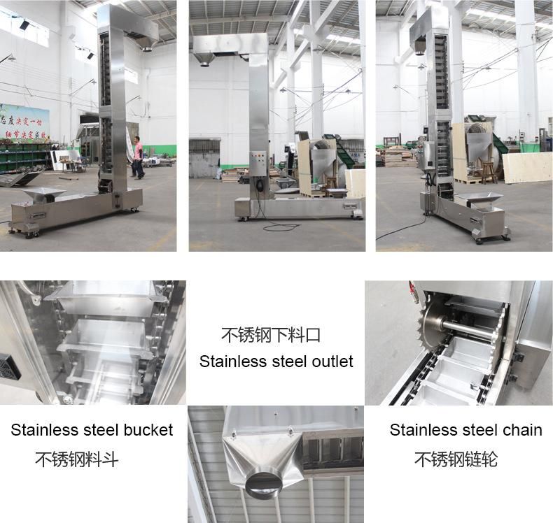 Food Industry Conveying Stainless Steel Z Type Bucket Elevator