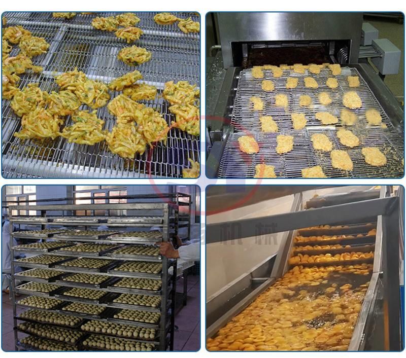 Steel Wire Mesh Belt Cooling Conveyor with Variable Speed for Fried Food