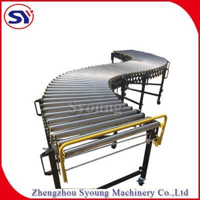 Gravity Flexible Roller Conveyor Telescopic for Loading Unloading Cartons