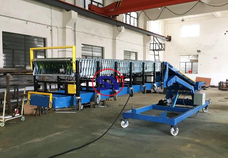 Hydraulic Pneumatic Truck Container Loading Unloading Belt Conveyor System