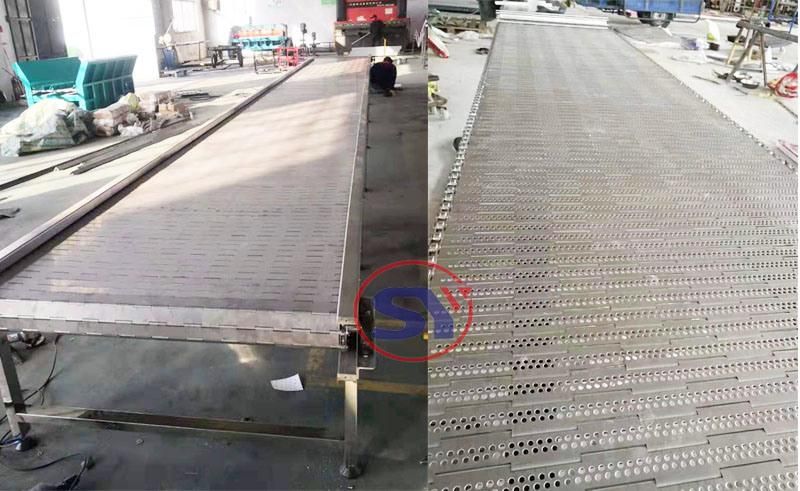 Customized Automatic Turning Chain Slat Plate Conveyor Belt