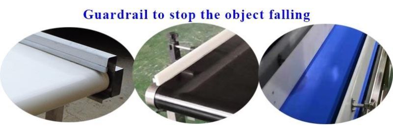 White PVC PU Rubber Inclined Belt Conveyor for Dairy Product with Dirty Collection