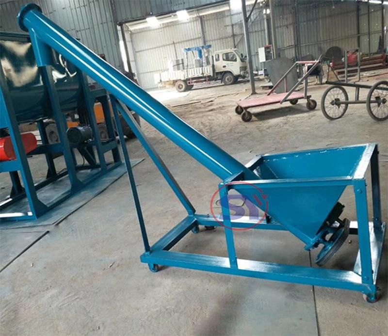 Adjustable Speed Industrial Incline Spiral Auger Conveyor