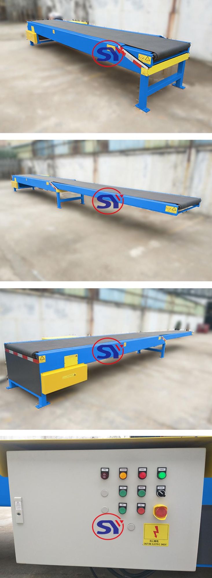 Pneumatic Telescopic Belt Conveyor Telescope for Loading Unloading Tires Tyre