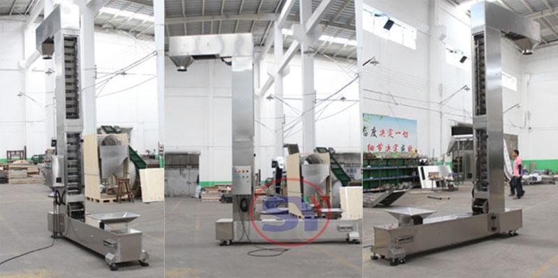 Vertical Transport Z Chain Bucket Elevator with Multiple Outlets for Tapioca Residue Powder