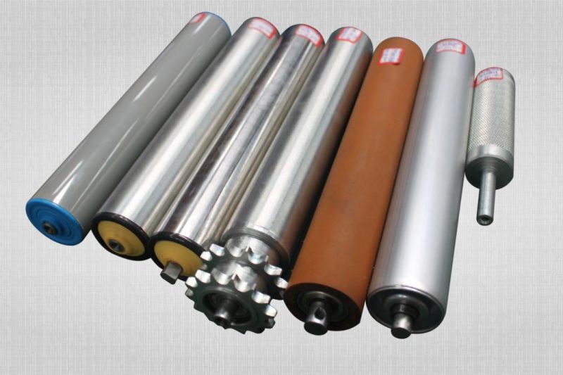 Jiutong Graivty / Power Roller Coate with PU or Rubber for Conveyor