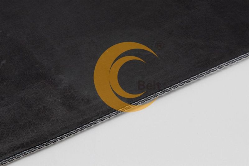 3 ply 4mm conveyor belt black and matt top low noise for logistic and airport