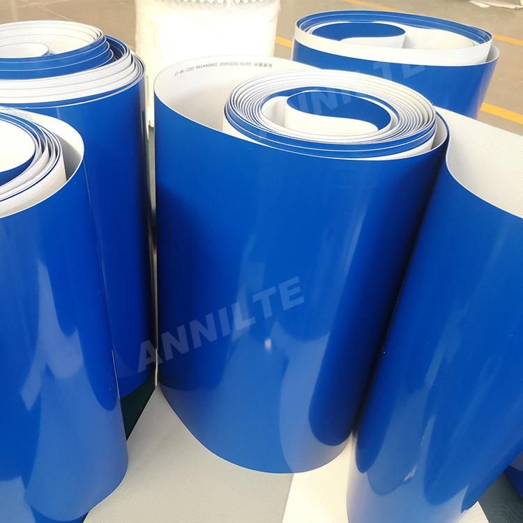 Annilte Blue PVC Conveyor Belt with Flat Surface for Light Goods Conveying