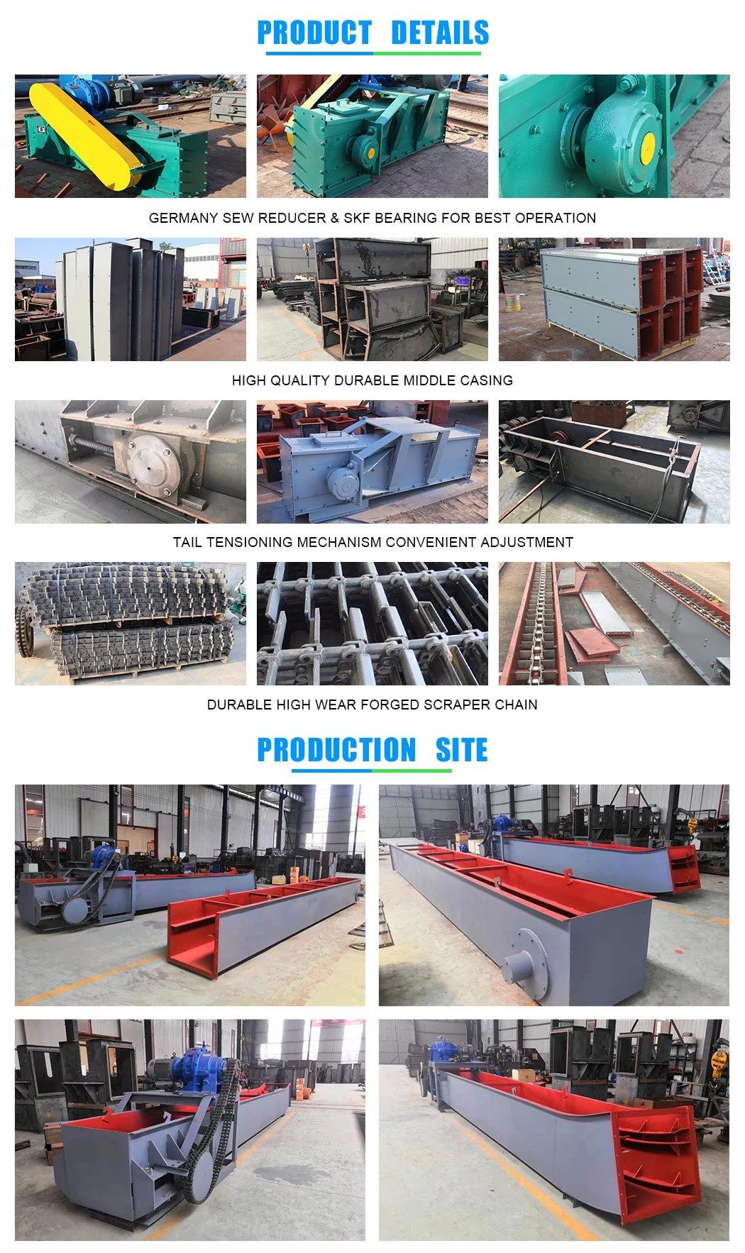 Carbon Steel Flat Bottom Drag Chain Conveyor for Wood Chips