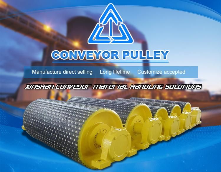 Customized Superior Quality Grooved Lagging Belt Conveyor Pulley