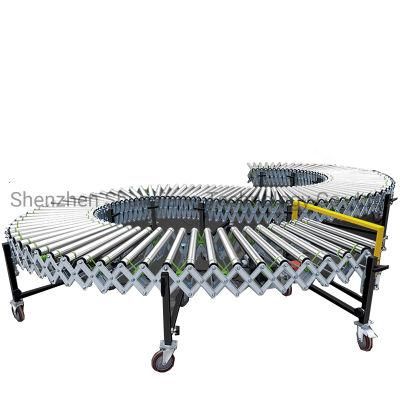 Powered Telescopic Roller Conveyor for Loading and Unloading Goods