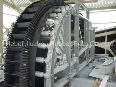 Highly Inclined Sidewall Corrugated Conveyor Belt