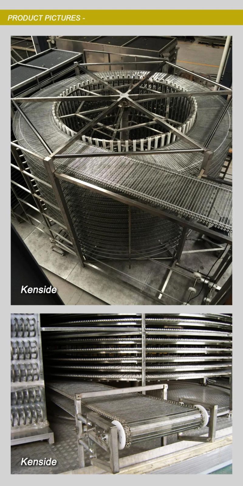 Multi-Tier Spiral Conveyor for Freezing Cooling