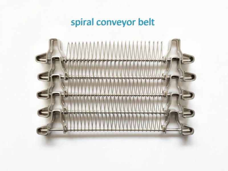 Manufacturer Flexible Rod Metal Spiral Conveyor Belt