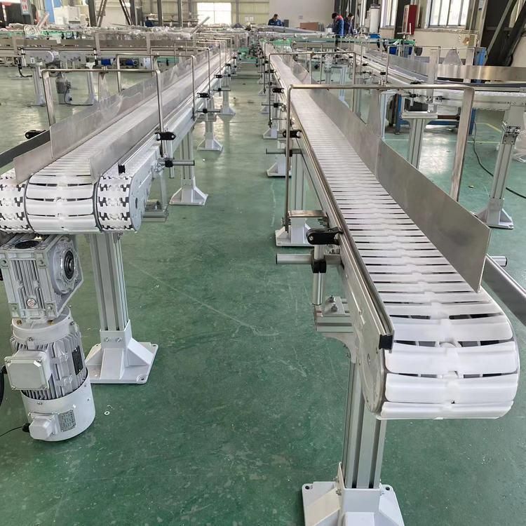 Flat Plastic Flexible Chain Conveyor Customize Conveyor Machines