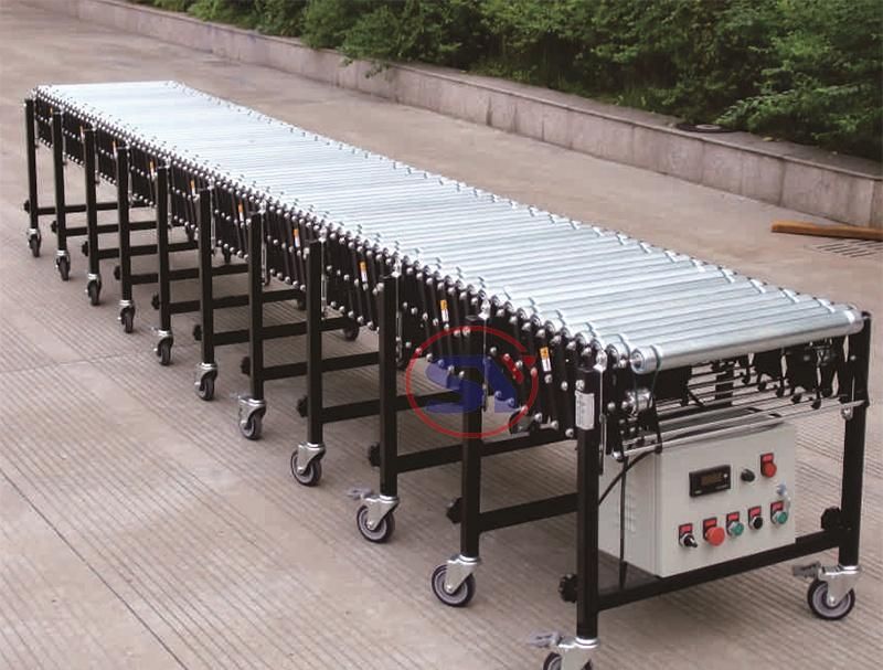 Gravity Flexible Roller Conveyor Telescopic for Loading Unloading Cartons