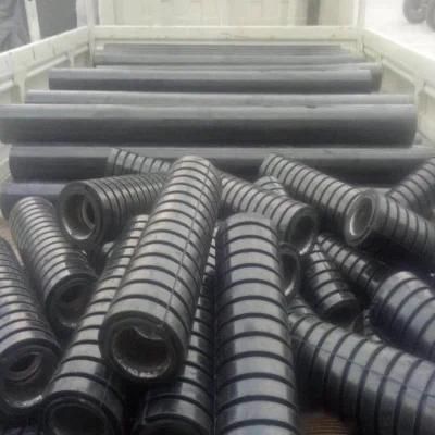 Wear Resistant Rubber Coated Belt Conveyor Buffering Roller Idler