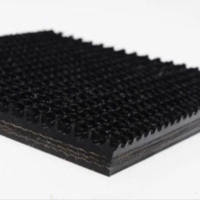 Black Rough Top Grass Pattern Rubber Conveyor Belt