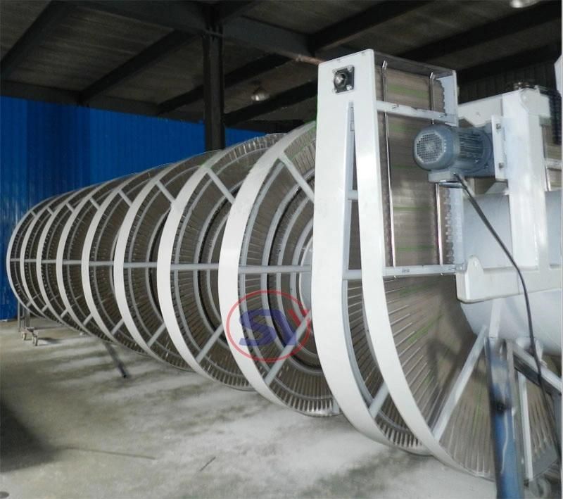 Downwards Mezzanines Spiral Conveyor for Metal Cans