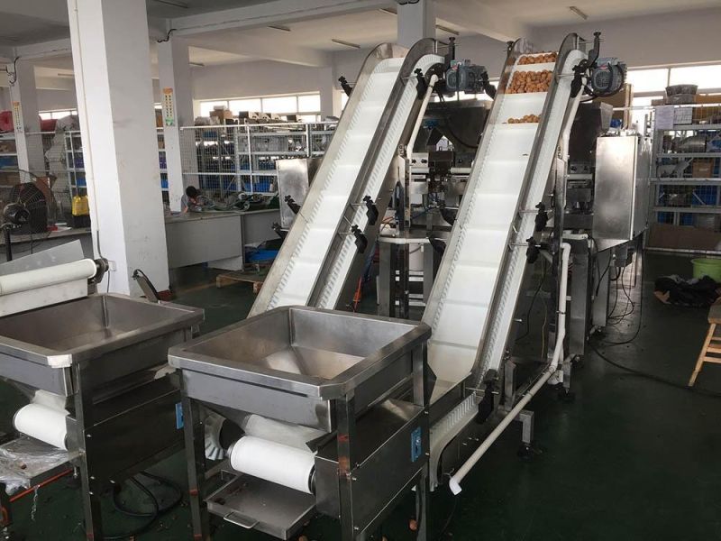 Industrial Automatic Inclined Food Grade Fruit Nut Vegetable PU Belt Conveyor for Food Factory