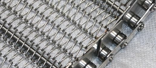 High Temperature Stainless Steel Spiral Wire Mesh Bakery Flat Chain Conveyor Belts