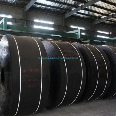 Cut Edge Black Industrial Rubber Conveyor Belt